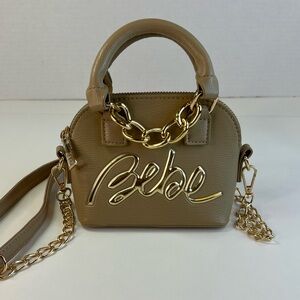 Bebe Tan Mini Handbag/Crossbody